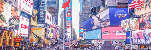 Advertisments in Time Square