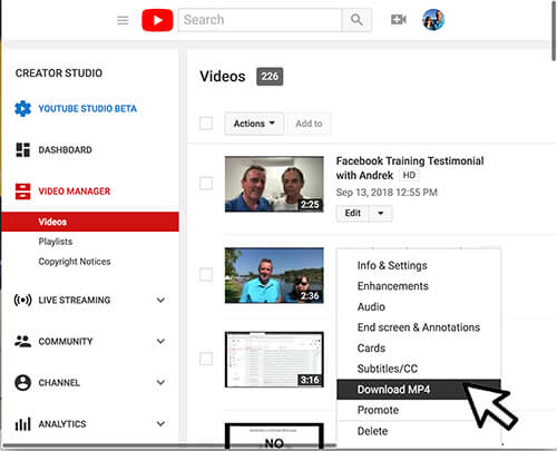 YouTube MP4 Individual Download- Step 3